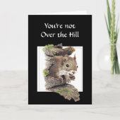 Funny Over the Hill Birthday Squirrel Card Karte (Vorderseite)