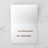 Funny Over the Hill Cassette Tape Birthday Card Karte (Innenseite)