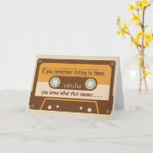 Funny Over the Hill Cassette Tape Birthday Card Karte (Gelbe Blume)