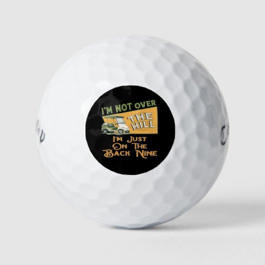Funny Over the Hill Golf Balls 70. Geburtstag Golfball (Vorderseite)