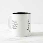 Funny Overbooked Coffee Lover Mug Zweifarbige Tasse (Vorderseite Links)
