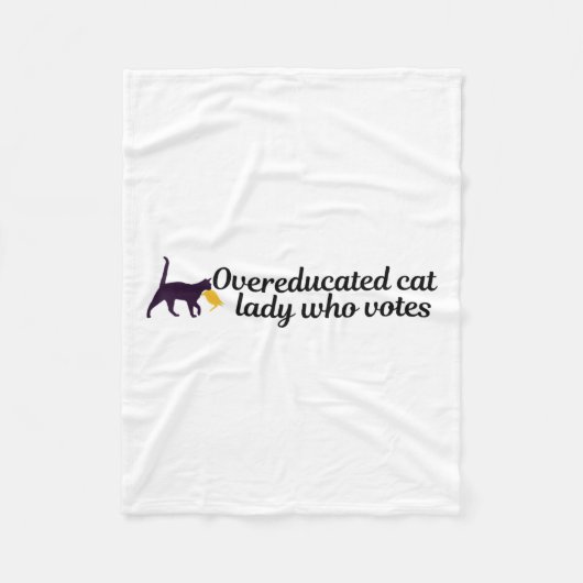 Funny Overgebildeten Kamala Wählerkatze hält Trump Fleecedecke (Vorderseite)