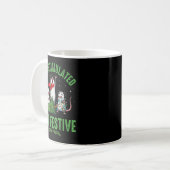 Funny Overstimulated But Festive Christmas Ssum Ho Kaffeetasse (Vorderseite Links)