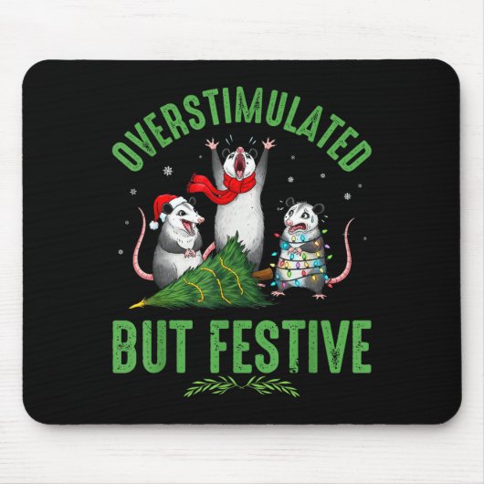 Funny Overstimulated But Festive Christmas Ssum Ho Mousepad (Vorne)
