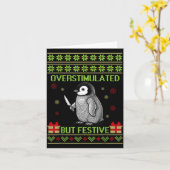 Funny Overstimulated But Festive Christmas Ugly Pe Karte (Gelbe Blume)