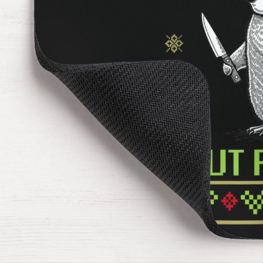 Funny Overstimulated But Festive Christmas Ugly Pe Mousepad (Ecke)