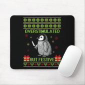 Funny Overstimulated But Festive Christmas Ugly Pe Mousepad (Mit Mouse)