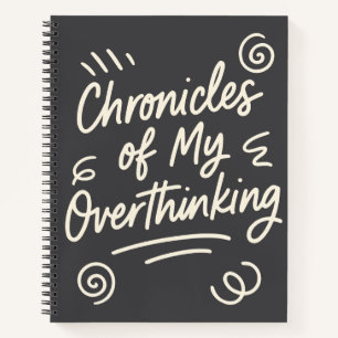 Funny Overthinker Angst Spaß Quirky Einzigartig Notizblock