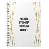 Funny Overthinker Notebook Notizblock (Vorderseite)