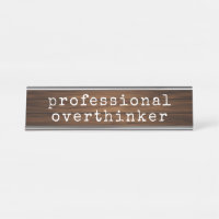 Funny Overthinker Zitat Angst Spaß Gag Geschenk