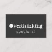 Funny Overthinking Specialist Visitenkarte (Vorderseite)