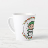 Funny Overtime Elf Christmas Coffee Mug – Office B Milchtasse (Linke Ecke)