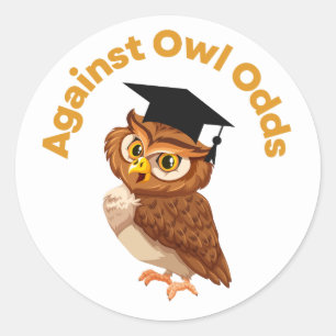 Funny Owl Abschluss Sticker