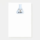 Funny Owl Beaker Cartoon Naturwissenschaften Illus Post-it Klebezettel (Vorderseite)