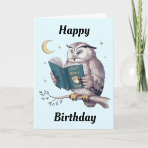 Funny Owl Birthday Karte