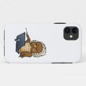 Funny Owl Conductor Cartoon Case-Mate iPhone Hülle (Rückseite (Horizontal))