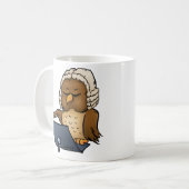 Funny Owl Conductor Cartoon Kaffeetasse (Vorderseite Links)