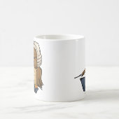 Funny Owl Conductor Cartoon Kaffeetasse (Mittel)