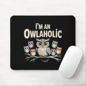 Funny Owl Design For Men Women Boys Girls Toddlers Mousepad (Mit Mouse)