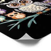 Funny Owl Design For Men Women Boys Girls Toddlers Poster (Ecke)