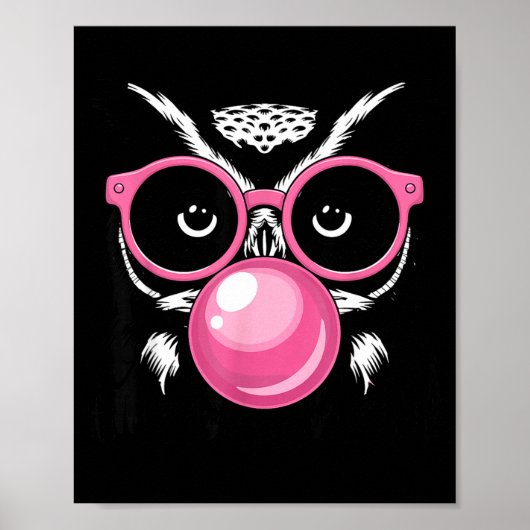 Funny Owl Design For Men Women Boys Girls Toddlers Poster (Vorne)