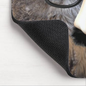 Funny Owl Gesicht mit Maske Mousepad (Ecke)