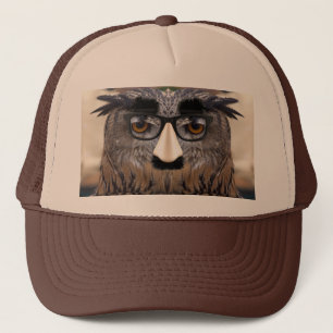 Funny Owl Gesicht mit Maske Truckerkappe
