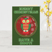 Funny Owl haben Weihnachten Karte (Gelbe Blume)