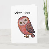 Funny Owl Happy Birthday Card Grußkarte Karte (Vorderseite)