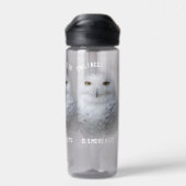 Funny Owl I Need to Do ... Snowy Owls Trinkflasche (Rückseite)