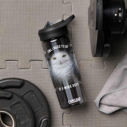 Funny Owl Ich muss tun ... Snowy Owls Trinkflasche (Fitnessstudio)