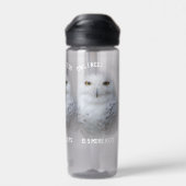 Funny Owl Ich muss tun ... Snowy Owls Trinkflasche (Rückseite)