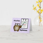 Funny Owl Optician Grußkarte Karte (Gelbe Blume)