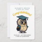 Funny Owl Orange Kids Abschluss zurück zur Schule (Vorderseite)