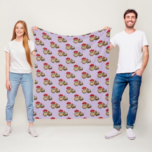 Funny Owl Ostereier Hunt Muster Fleecedecke (Beispiel)