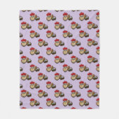 Funny Owl Ostereier Hunt Muster Fleecedecke (Vorderseite)