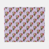 Funny Owl Ostereier Hunt Muster Fleecedecke (Vorderseite (Horizontal))