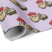 Funny Owl Ostereier Hunt Muster Geschenkpapier (Rolleneckpunkt)