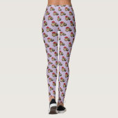 Funny Owl Ostereier Hunt Muster Leggings (Rückseite)