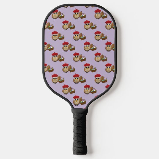 Funny Owl Ostereier Hunt Muster Pickleball Schläger (Vorderseite)