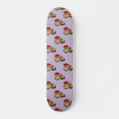 Funny Owl Ostereier Hunt Muster Skateboard (Vorne)