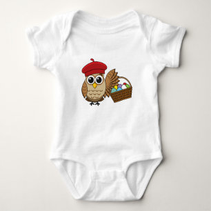 Funny Owl Ostereier Jagd Baby Strampler