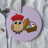 Funny Owl Ostereier Jagd Button (Beispiel)