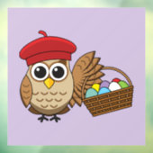 Funny Owl Ostereier Jagd Fensteraufkleber (Blatt 3)