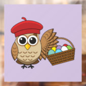 Funny Owl Ostereier Jagd Fensteraufkleber (Blatt 2)
