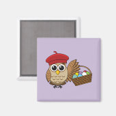 Funny Owl Ostereier Jagd Magnet (Vorderseite/Rückseite)