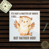 Funny Owl Puff | Comical Sarcasm Magnet