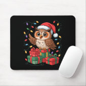 Funny Owl Santa Hat Animals Lovers Ugly Christmas  Mousepad (Mit Mouse)