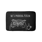 Funny Owl Sarcastic Zitat, kein Morgenmensch Badematte (Vorderseite)
