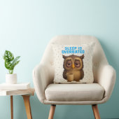 Funny Owl "Sleep Is Overrated" New Parents Kissen (Stuhl )